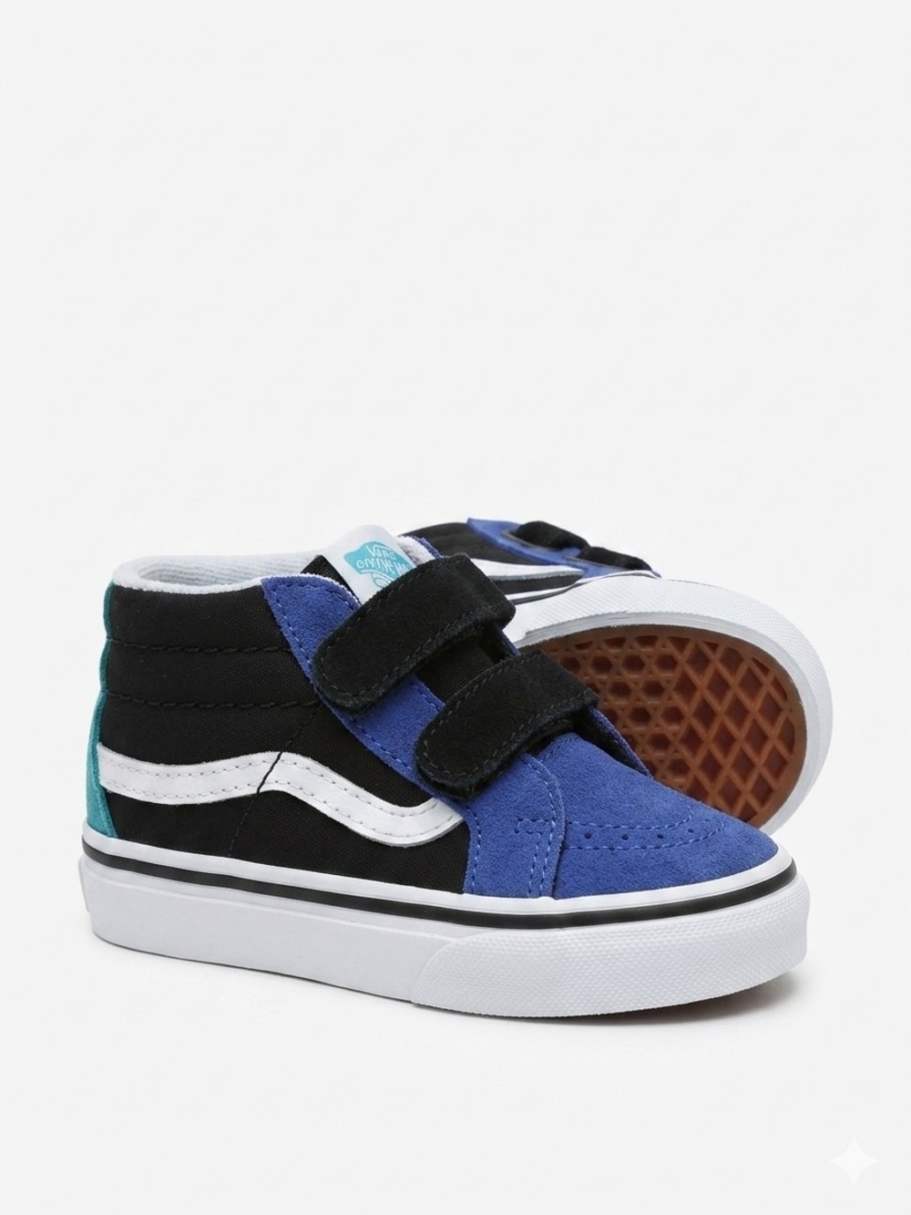 Vans Kids' Sk8-Mid Reissue V Blue & Black Velcro Sneakers